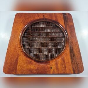 Lenox Riverwood Teak Square Plate Charger Decorative Rustic Cabin Replacement